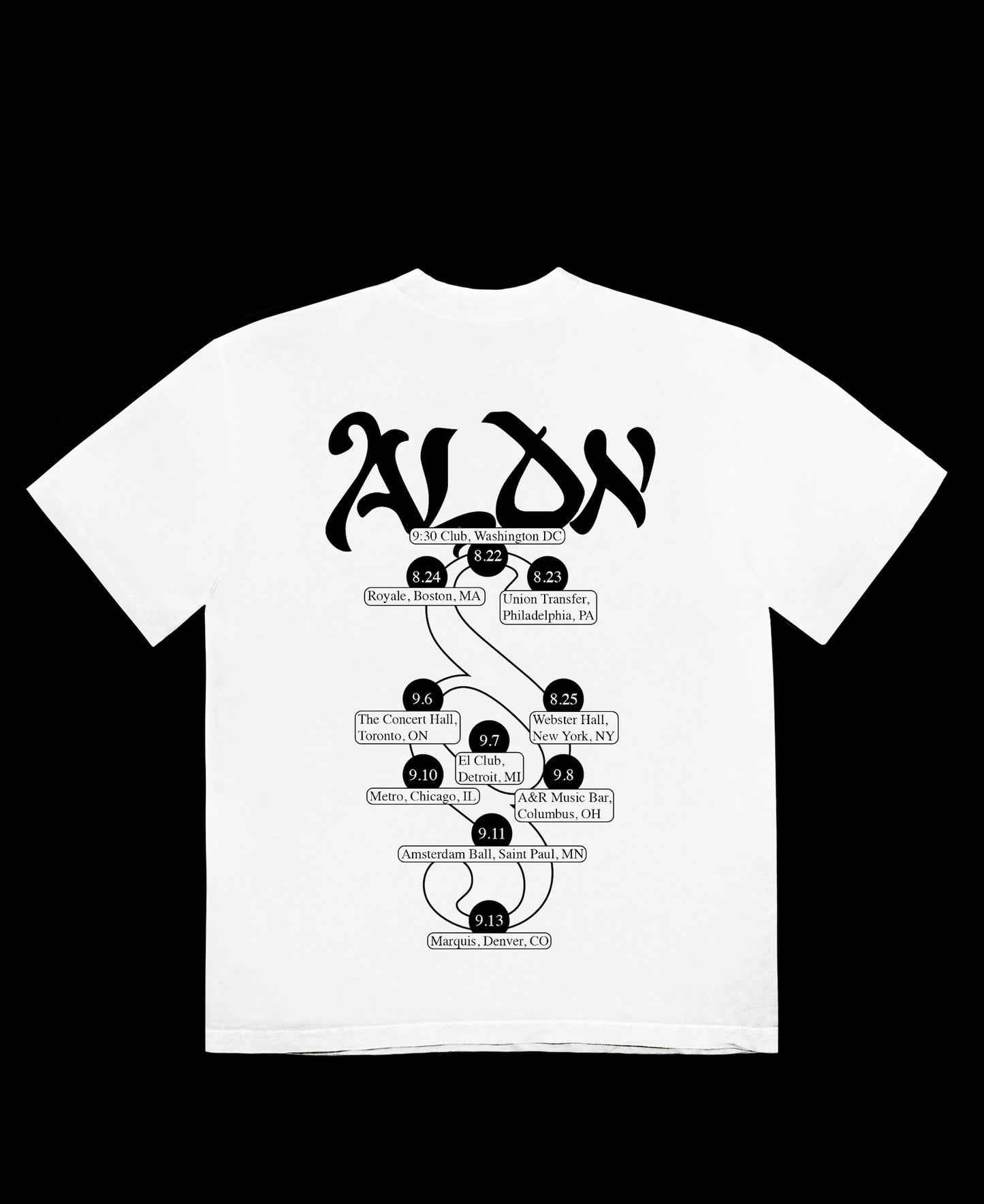 aldn - strung tour tee (white)