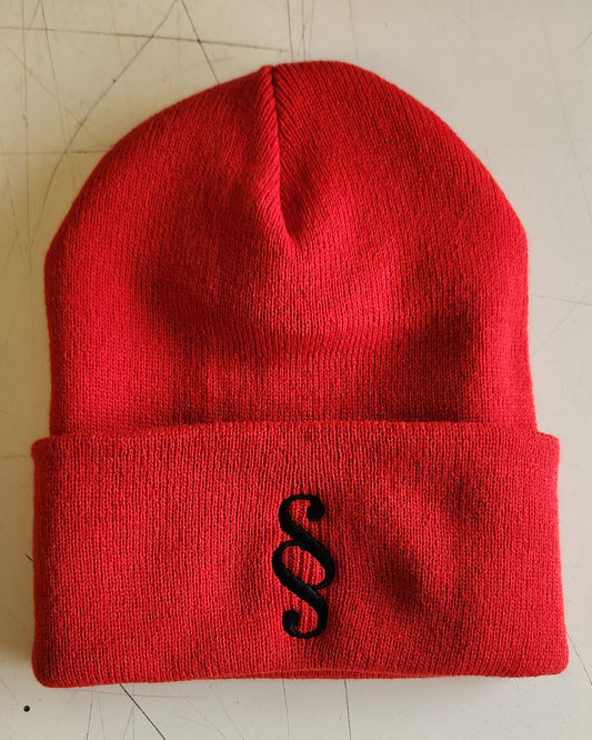 aldn - strung beanie (red)