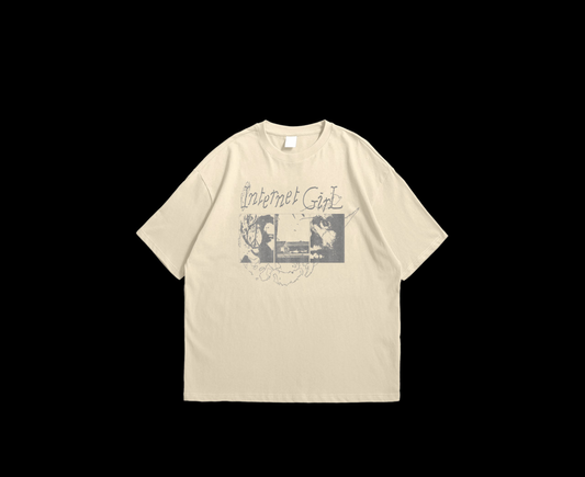 PRE-ORDER: Internet Girl - Cream Tee